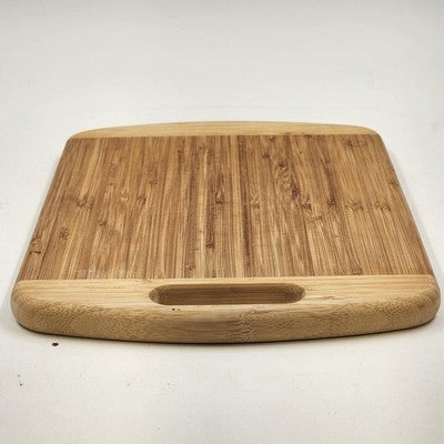 Natural Bamboo Dual Color Cutting Board Double Sided 12"x9" with Cut out Handle