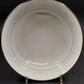 Noritake Cumberland Round Vegetable Bowl 9" White Flowers Platinum Vintage Japan
