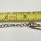 Gold Tone Curb Link Chain w Round Gilded Circle Open Loops Pendant 20" Necklace