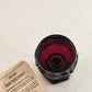 Avon Cape Cod Ruby Red Glass Tea Light Candle Holder Boxed