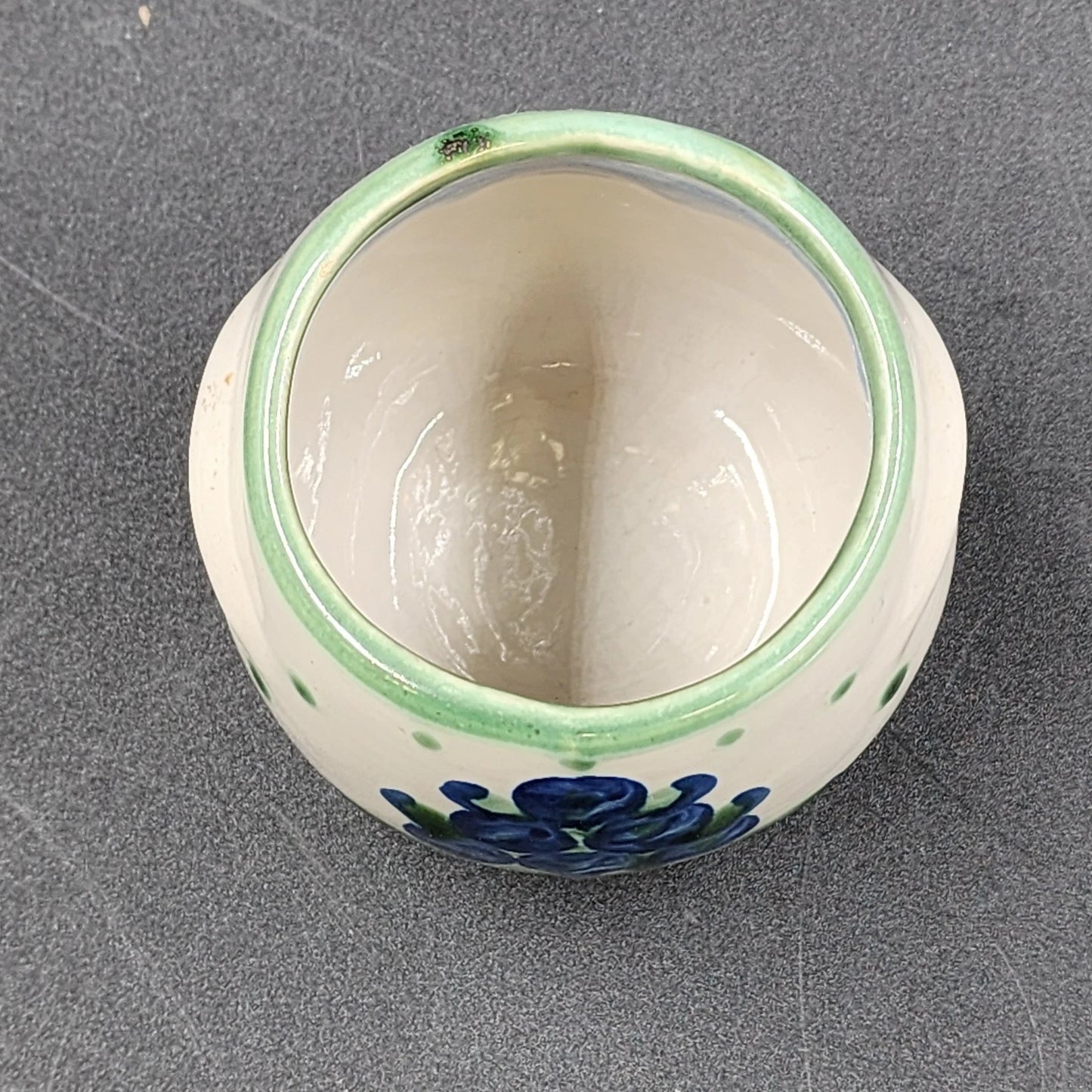 Hadley Bouquet Oversize Sugar Bowl and Lid M A Hadley Pottery Blueberry Design