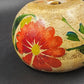 Mexican Clay Pot Terracotta Planter Art Pottery Floral Hand Painted Vintage 4"h