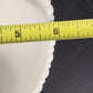 Pressed Milk Glass Ribbed Lamp Slip Shade Scalloped 6" Rim 1.5" Fitter Antique