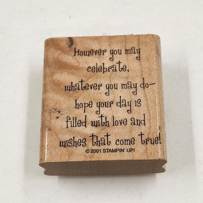 3 Rubber Stamps Love Theme With Love Thinking Of You Birthday Sentiment
