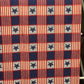 Red White and Blue with Stars Linen Table Runner Vintage July 4th Themed 92"x20"