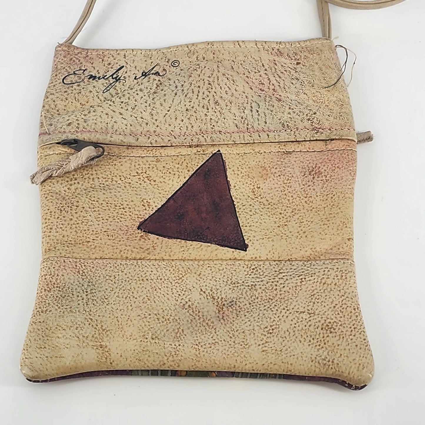 Emily Ann Hand Painted Leather Satchel Pretty Lady Boho Purse