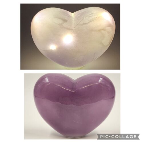 Heart Purple Accent Light Night Valentine Day Small 6.5" Romantic Mood Lighting