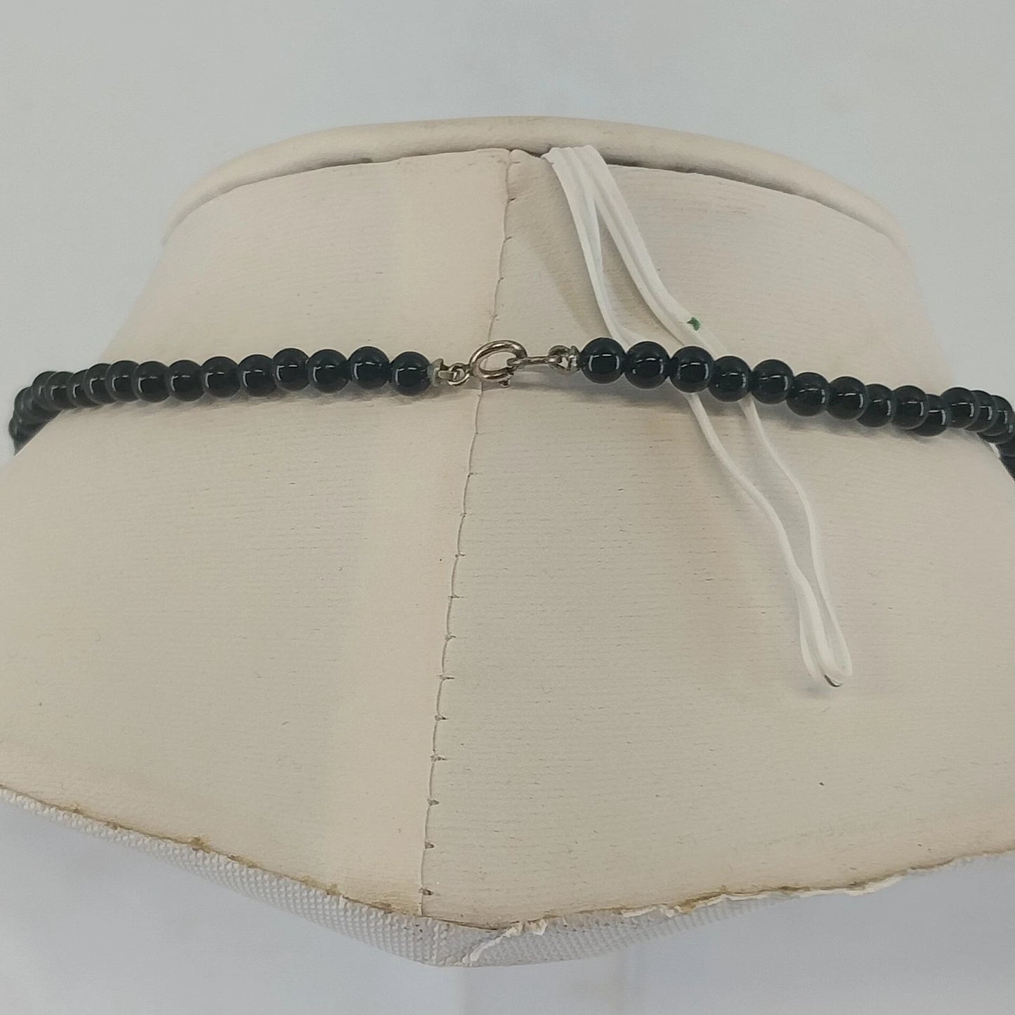 Vintage Sterling Silver Black Onyx Teardrop Necklace 16 Inch