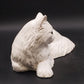 HOMCO 1147 Large White Persian Cat Kitty Statue Yellow Glass Eyes 1980’s