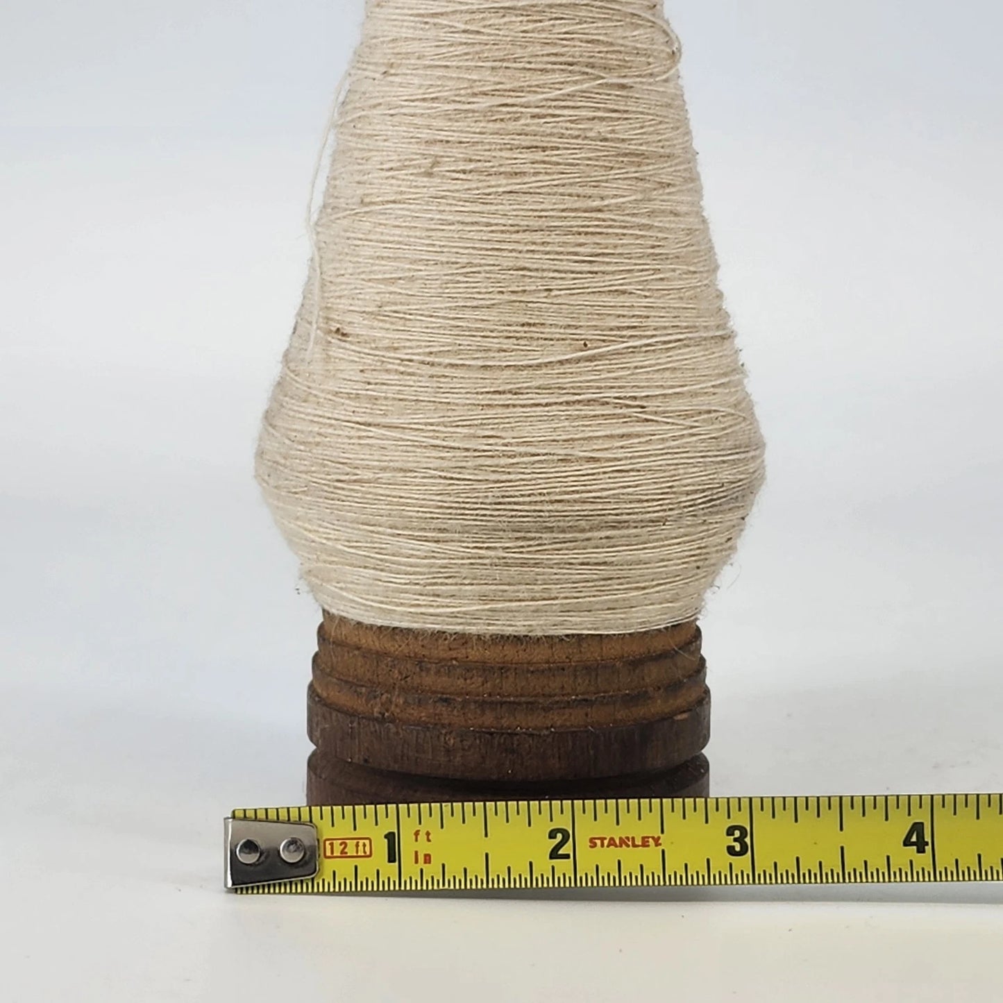 Vintage Industrial Wooden Textile Bobbin 12 Inch Beehive Spool