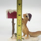 Christmas Squirrel Figurine 4.25" Santa Hat Mailbox Top Collection #4709 Vintage