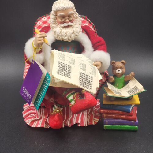 Possible Dream Santa Titled 25 ACROSS Crossword Puzzles w Teddy Bear Clothtique