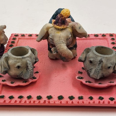 Popular Imports 8pc Miniature Tea Set TMI/ELE Polystone Resin Decorative 1994