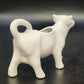 Apilco White Porcelain Cow Creamer Pitcher Figural Milk Pourer Farmhouse 6.5"