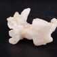 Hand Carved Stone Scottish Terrier Figurine White Scotty Dog 4.5" Animal