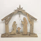 Hobby Lobby Wood Nativity Silhouette Rustic Christmas Decor 24x21