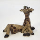 Studio Pottery Giraffe Pair Figurine Brown Speckled 4" Artist Marked