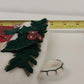 Tender Heart Treasures Moose Plaid Applique Christmas Stocking 18" Vtg 1999