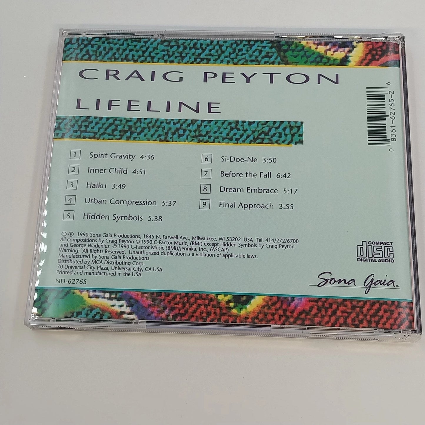 Craig Peyton 5 CD Emotional Velocity Lifeline Song From Home Web Tropical Escape