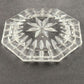 Waterford Crystal Glass Dish with Lid Octagon Shaped 5" Ireland Felt Pads Vtg