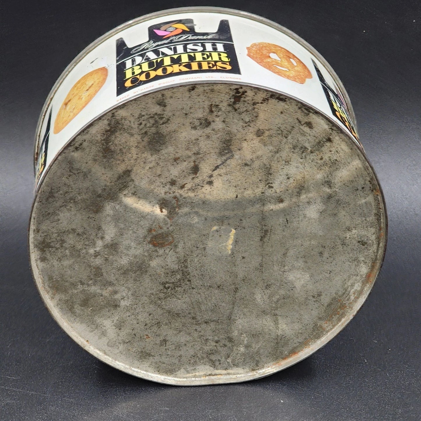 Cookies Tin Royal Dansk Danish Butter Pre-1965 Denmark 8" Rare Collectible