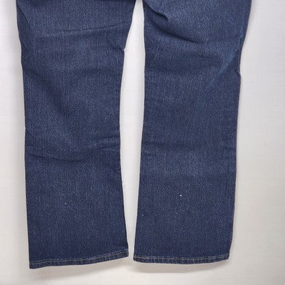 Riders Women's Dark Blue Denim Jeans Pants Size 14P High-Rise Straight Legged