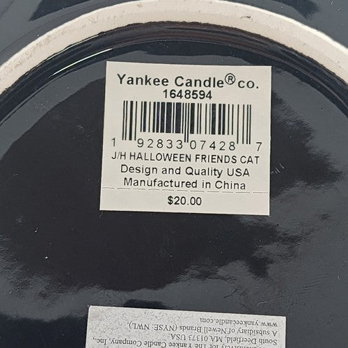 Yankee Candle Black Cat Kitty Candy Dish Halloween Friends Collection Ceramic 6"
