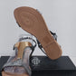 Design By Jacobies Darlene-5 Pewter Gold Strappy Sandals Womens 8T