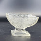 Indiana Compote Pedestal Candy Dish Clear Glass Pineapple & Floral Diamond 6.5"
