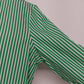 Chaps No Iron Green White Striped Button Front Shirt Women's L Red Paisley Cuffs