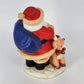 Santa & Reindeer Centerpiece Figurine Holiday Time Collectible Christmas Decor