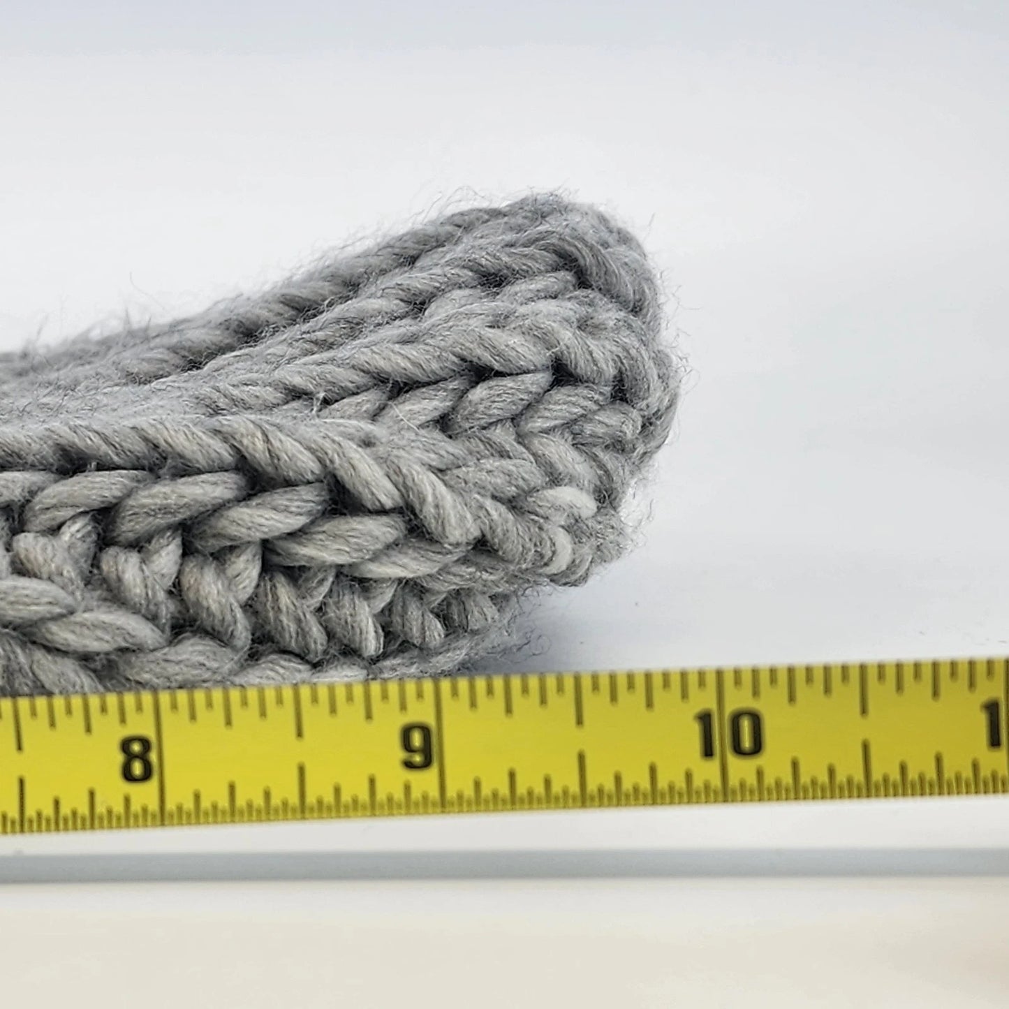 Chunky Knitted Beanie Hat Cool Grey Handcrafted Style Winter Watch Cap Unisex
