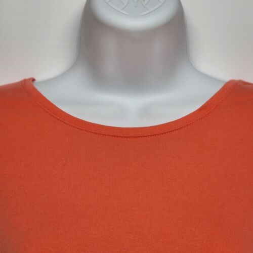 Croft & Barrow Woman's Shirt Size XL Crew Neck Coral Short Sleeve Classic Tee