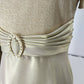 Michaelangelo Beige/Gold Tone Long Evening Dress.