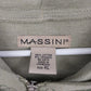 Massini Women's Zip Up Hoodie Size XL Floral Paisley Army Green Cotton Blend Y2K