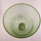 Large Green Hurricane Blown Glass Vase Bowl Candle Holder 7¼" Diameter x 10"