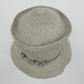 Deborah Rhodes Brimmed Hat Gray Straw Weave Bows Buttons 2.5" Brim Women Medium