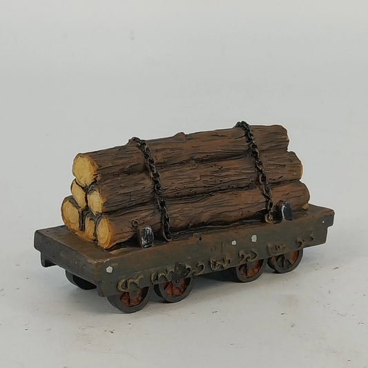 Home Towne Express Timber Train Car 1998 JCPenney Christmas Holiday Village 4"