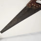 Crosscut Hand Saw 26" Carved Wood Handle Vintage Carpenter Woodworking Tool