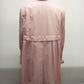 Allison Smith Pink Trench Coat with Pleats Buckle Sleeves And slash pockets Sz 8