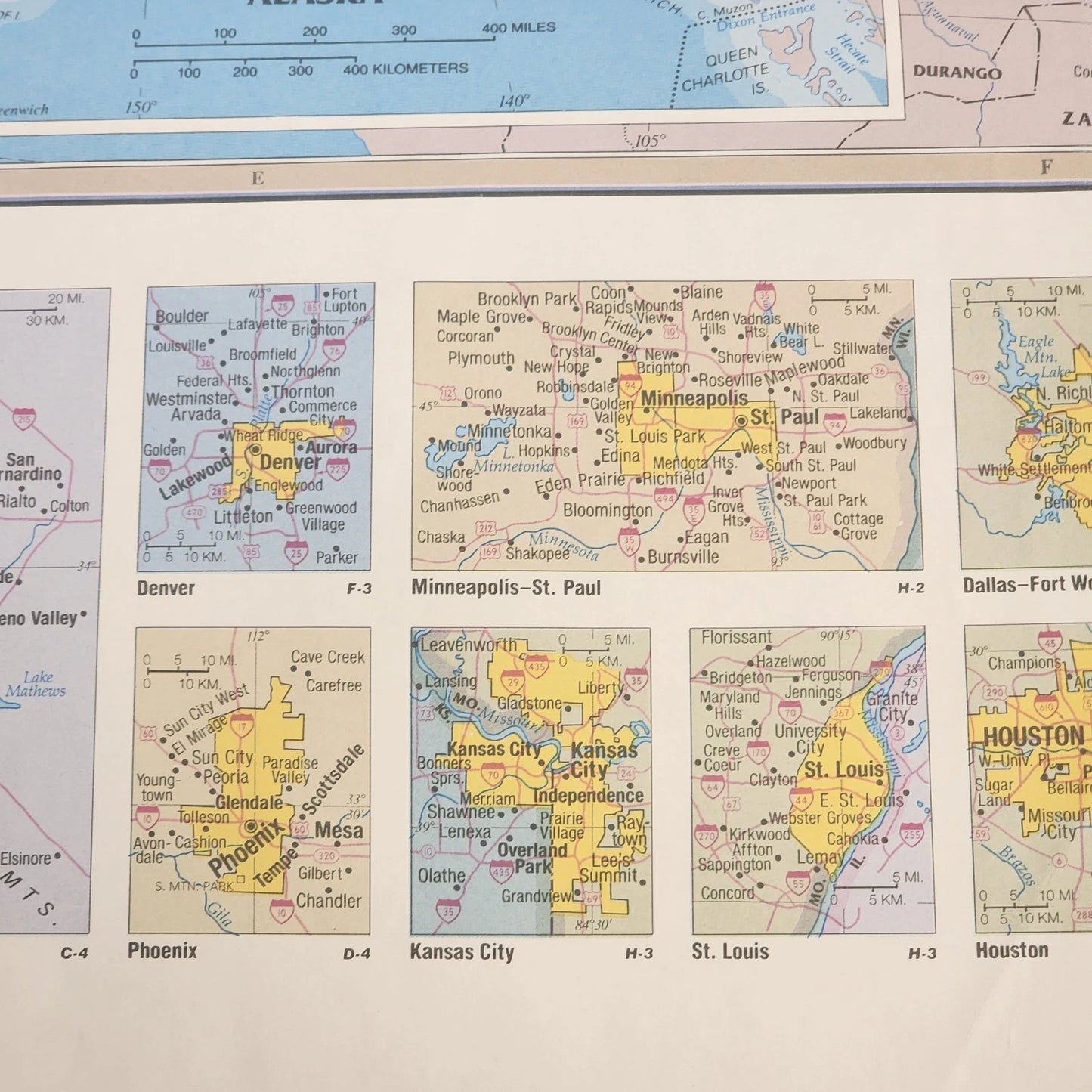 Hammond United States Paper Map Collector Series 50" x 38" Folded with Cities
