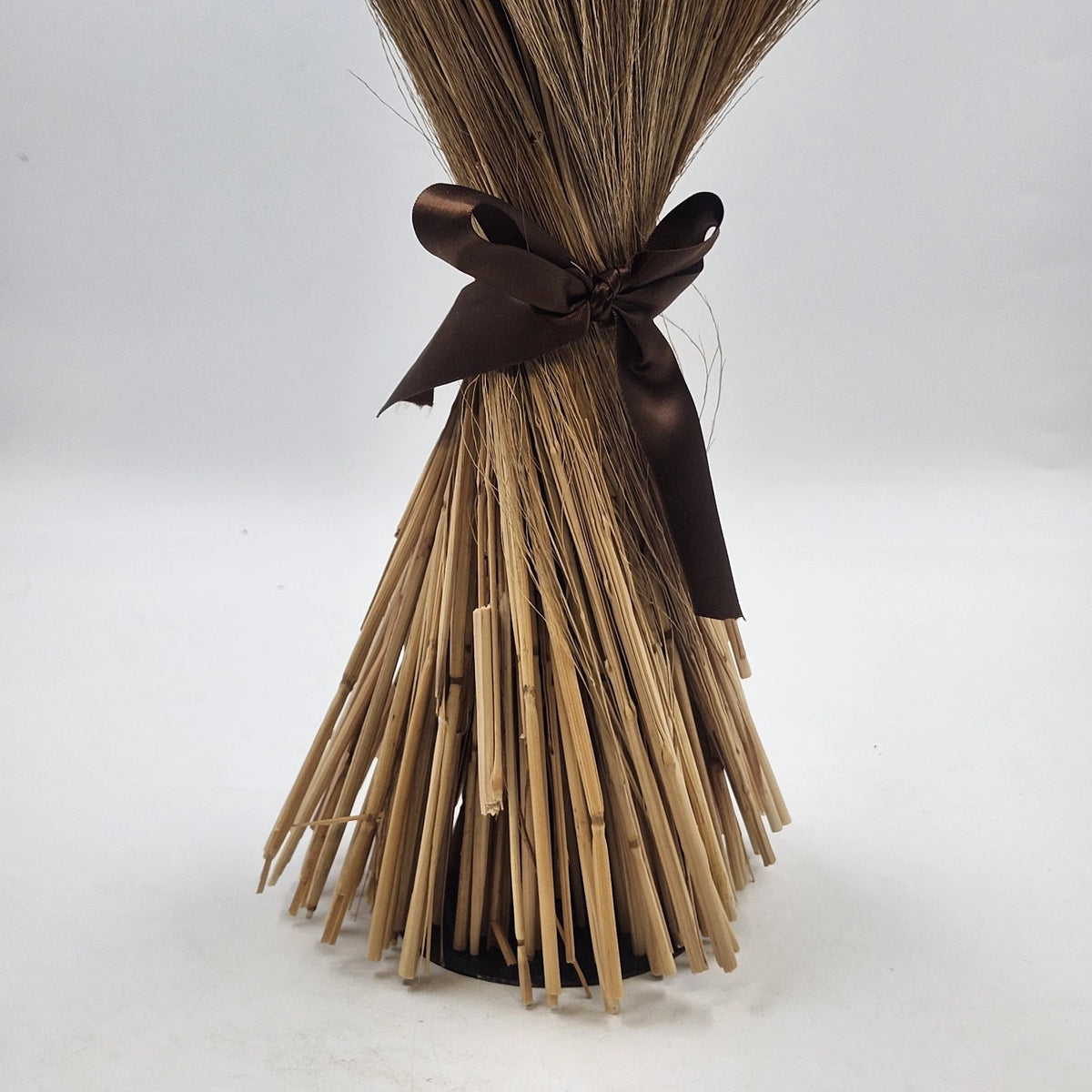 Large Dried Wheat Sheaf Bundle Brown Ribbon Tabletop Decor 19" Rustic Farmhouse