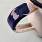TrEs Enamel Tin Cup Small Mug Vintage Monterrey Mexico Flowers White w Blue Trim