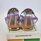 Pierre Dumas Lavender T Strap Sandals Womens Size 8.5