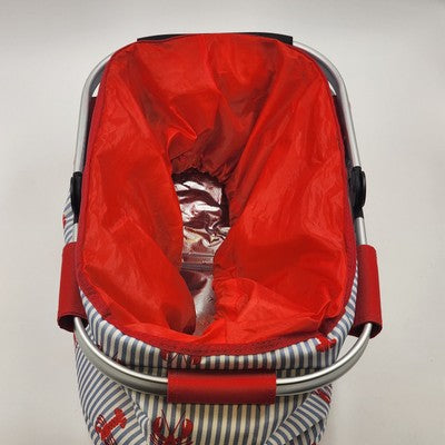 Boat House Insulated Picnic Basket Bag Collapsible Aluminum Handle Portable NOS
