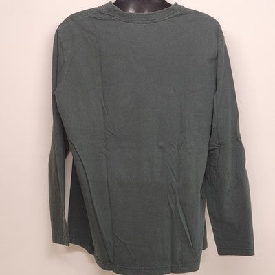 Dockers Men's Long Sleeve Solid Green T-Shirt Size XLT w Pocket Crew Neck Cotton