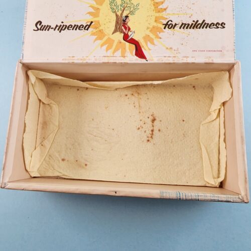 El Verso Bouquet 10 Cent Empty Cigar Box Dark 50 Cigars Ohio Vintage