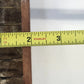 Indian Natural Wood Incense Burner 12.5" Brass Inlay Om Symbol Ash Catcher Vtg