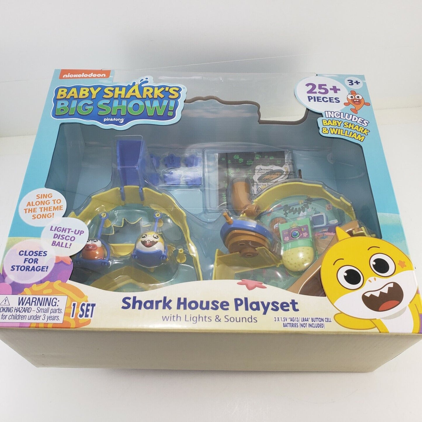 WowWee Baby Shark's Big Show Shark House Playset Lights and Sounds 25+ Pieces