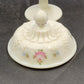 Westmoreland Milk Glass Covered Candy Dish Roses & Bows Paneled Grape 7”